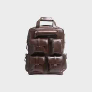 Premium Check-in Travel Luggage Backpack – Brown Multi Pocket Travel Bag