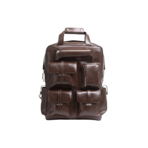 Premium Check-in Travel Luggage Backpack – Brown Multi Pocket Travel Bag